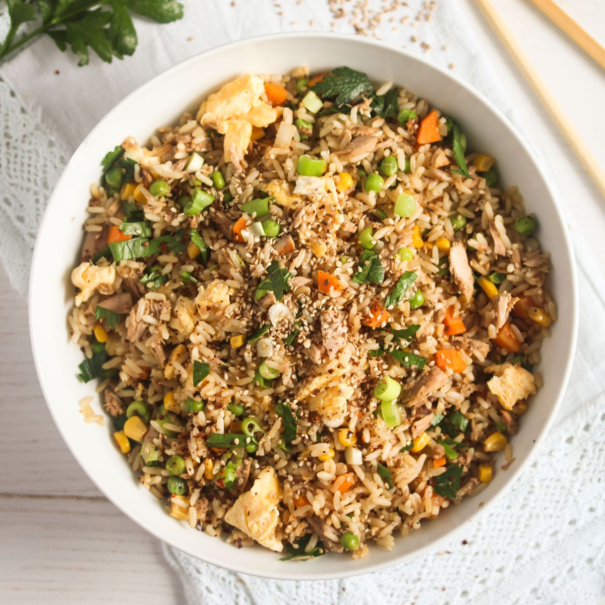 Simple Tuna Fried Rice » The Fast Recipe Food Blog