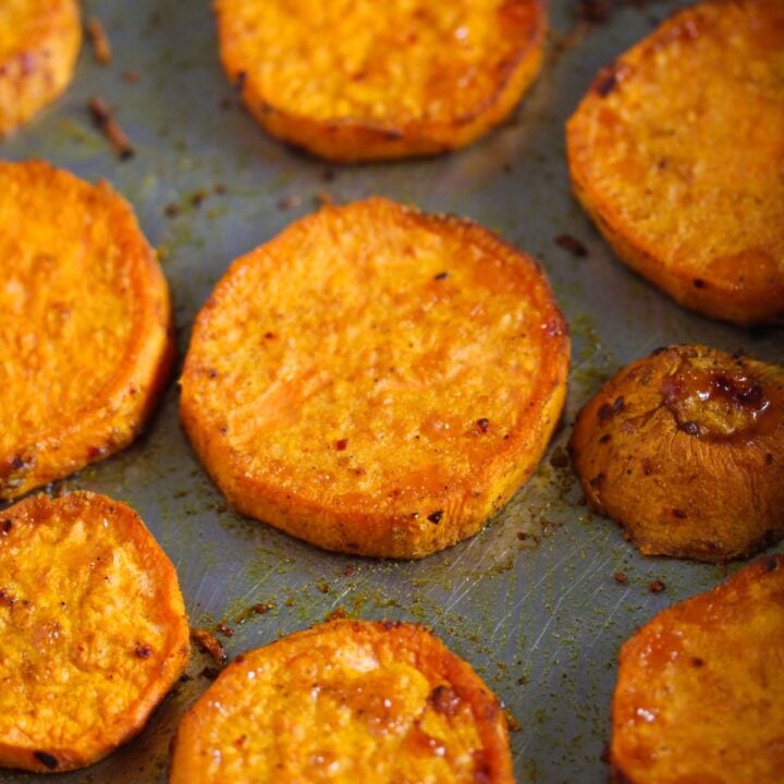 Baked Sweet Potato Slices (Sweet or Savory)