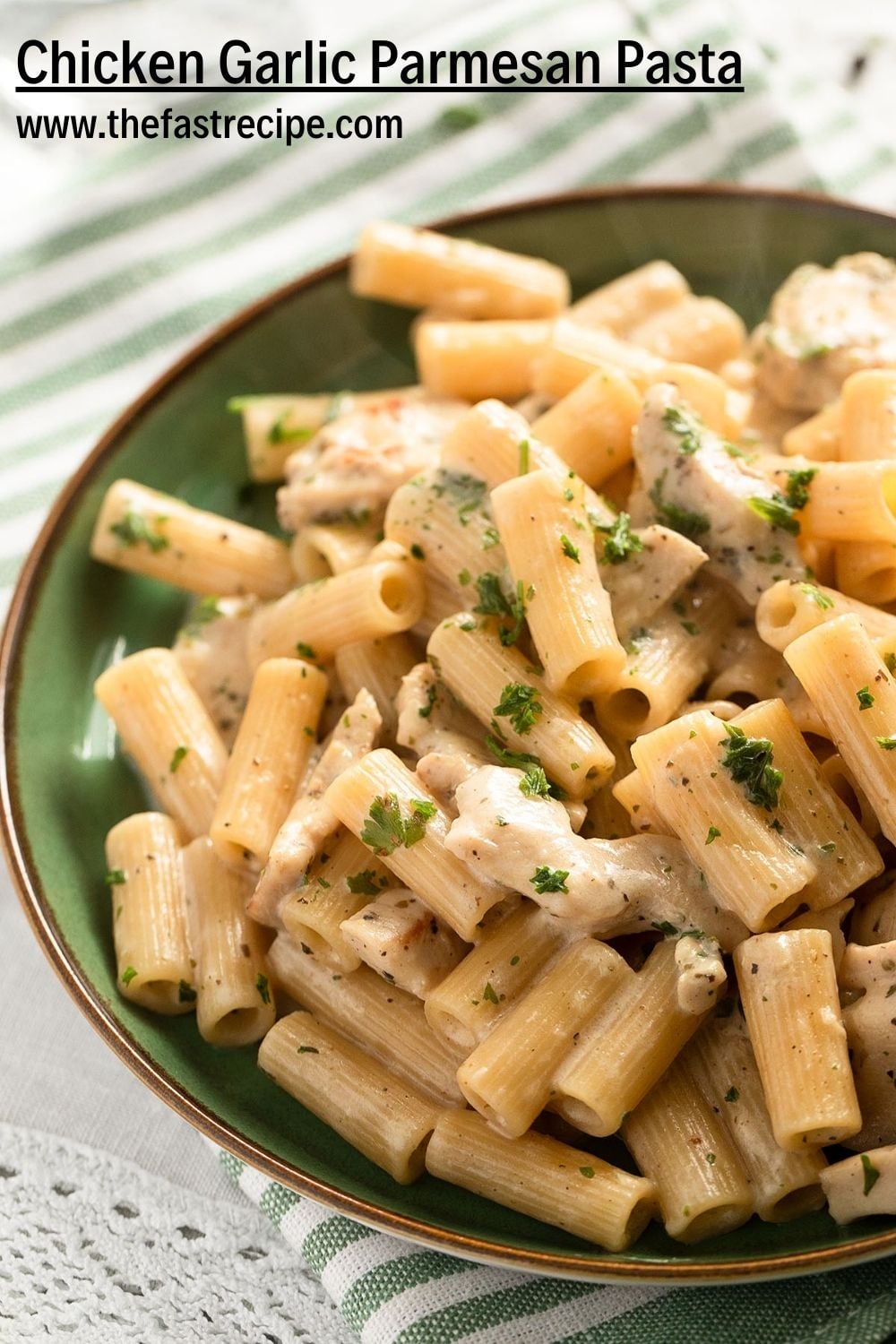 Chicken Parmesan Garlic Pasta (One Pot)