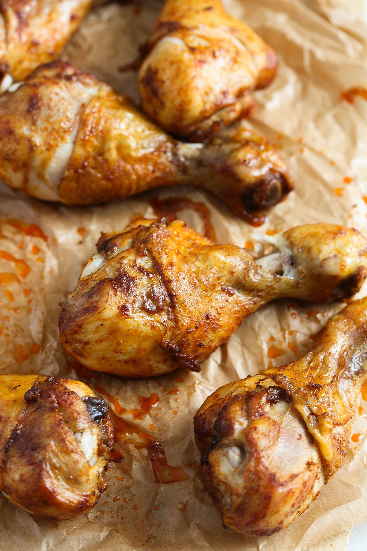 many golden chicken legs cooked in an instant pot and then broiled.