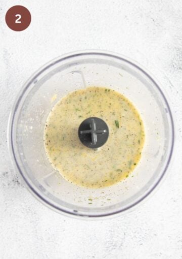 creamy salad dressing in a small blender.