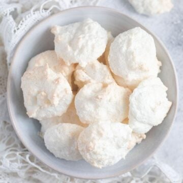 coconut macaroons without condensed milk in a small bowl.