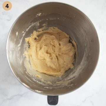 cake batter in a large bowl.