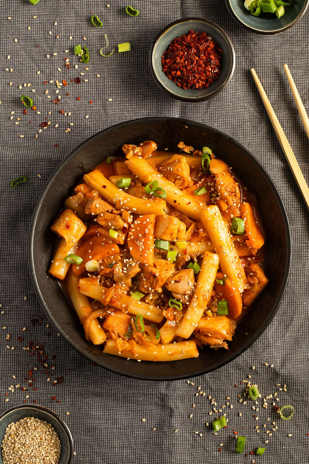 Chicken and Rice Cake Stir Fry » The Fast Recipe Food Blog